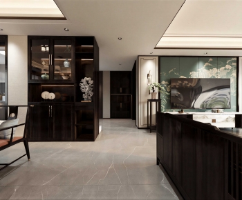 New Chinese Style A Living Room-ID:358369111
