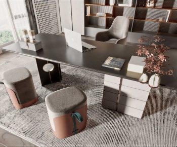 Modern Computer Desk And Chair-ID:302320006