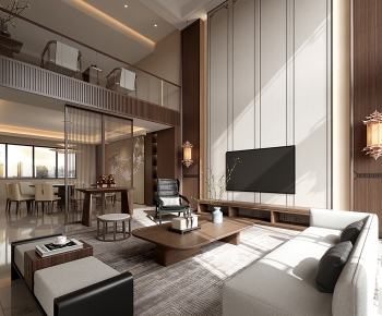 New Chinese Style A Living Room-ID:261053098