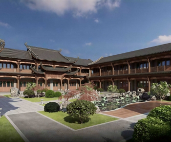 New Chinese Style Courtyard/landscape-ID:245496039