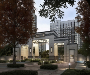 New Chinese Style Building Appearance-ID:822324994