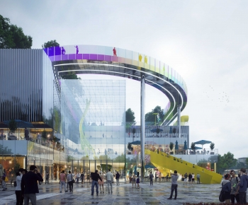 Modern Appearance Of Commercial Building-ID:721899036