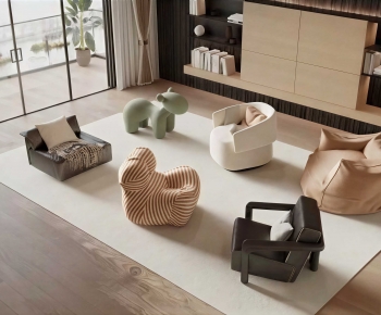 Modern Single Sofa-ID:516479091