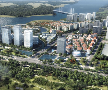 Modern Architectural Bird's-eye View Planning-ID:276623017