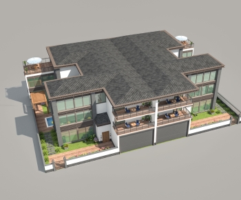Modern Architectural Bird's-eye View Planning-ID:250632056