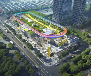 Modern Architectural Bird's-eye View Planning-ID:498975047