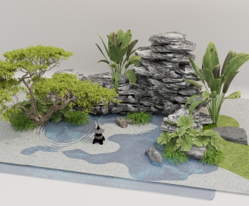 New Chinese Style Rockery Waterscape-ID:341041143