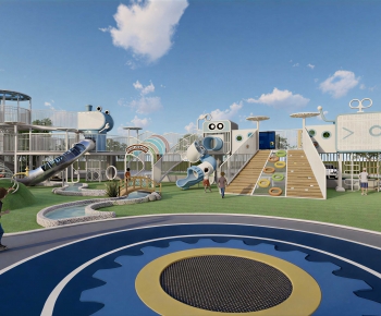 Modern Park Landscape-ID:563057901