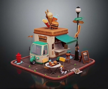 Modern Cartoon House-ID:959126959