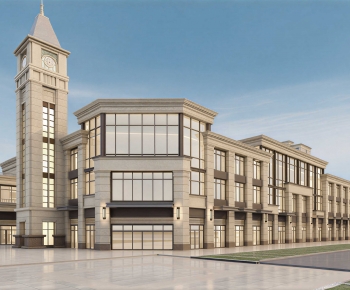 European Style Appearance Of Commercial Building-ID:355664971
