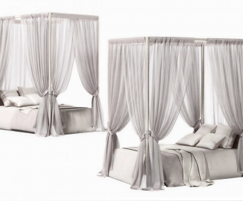 Wabi-sabi Style Double Bed-ID:354281903
