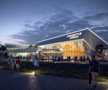 Modern Appearance Of Commercial Building-ID:628416069