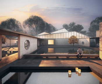 New Chinese Style Courtyard/landscape-ID:340089824