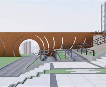 Modern Park Landscape-ID:790771969