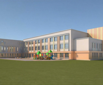 Modern School Building-ID:163919996