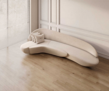 Wabi-sabi Style Curved Sofa-ID:101420995