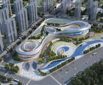 Modern Architectural Bird's-eye View Planning-ID:531883001