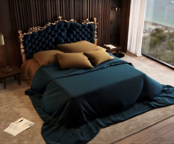 Modern Double Bed-ID:944216977