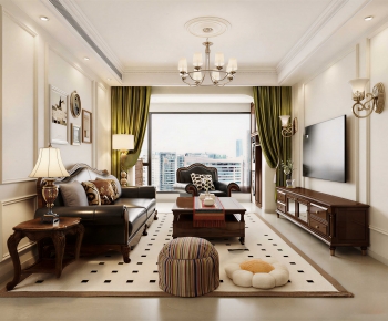 French Style A Living Room-ID:697400094