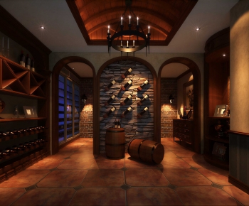 Modern Wine Cellar/Wine Tasting Room-ID:429899934