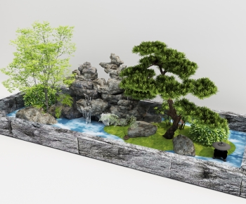 New Chinese Style Rockery Waterscape-ID:290580036