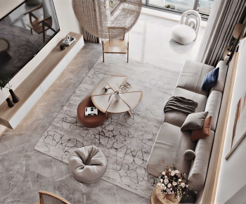 Modern A Living Room-ID:735059023