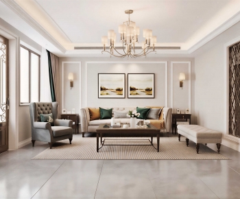 Modern A Living Room-ID:460406065