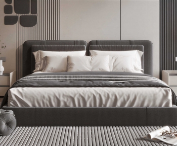Modern Double Bed-ID:441087016