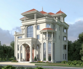 European Style Appearance Of Commercial Building-ID:791400915