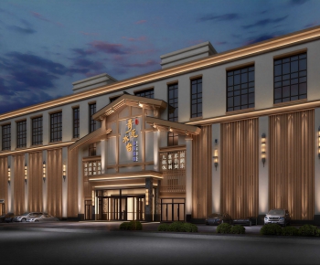 New Chinese Style Appearance Of Commercial Building-ID:457362893