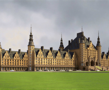 Simple European Style Public Building-ID:245825052