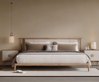 New Chinese Style Double Bed-ID:615541939