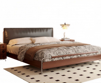 Retro Style Double Bed-ID:794629105