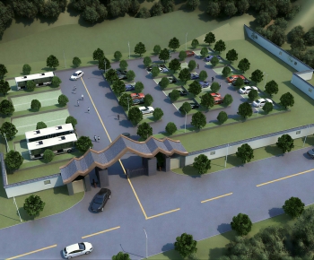 Chinese Style Architectural Bird's-eye View Planning-ID:165752899