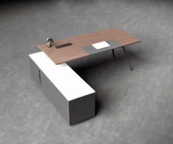 Modern Office Desk And Chair-ID:122687107