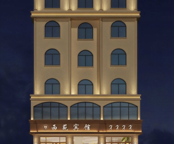 European Style Appearance Of Commercial Building-ID:790822032