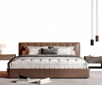 Modern Double Bed-ID:644756085