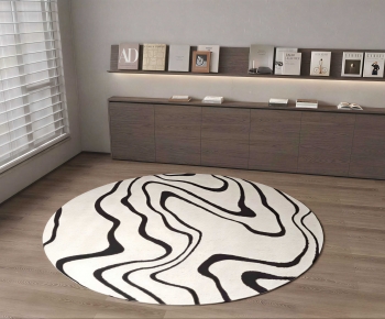 Modern Circular Carpet-ID:911755088