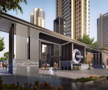 Modern Facade Element-ID:881017924