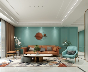 Modern A Living Room-ID:663058048