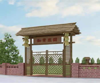 New Chinese Style Facade Element-ID:714178091