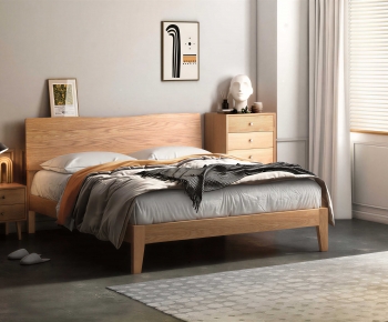 Modern Double Bed-ID:591480768
