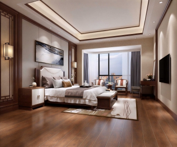 New Chinese Style Bedroom-ID:917090898