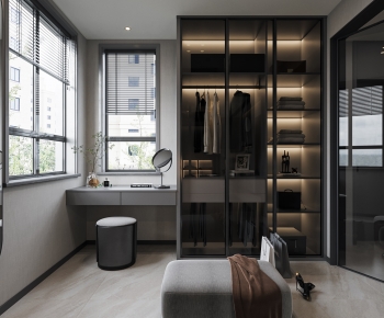 Modern Clothes Storage Area-ID:965897082