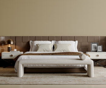 Modern Double Bed-ID:318320043