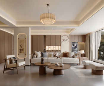 New Chinese Style A Living Room-ID:792962079