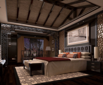 New Chinese Style Bedroom-ID:525465017