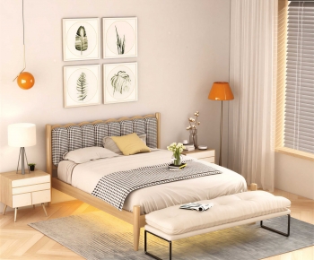 Modern Double Bed-ID:424938923