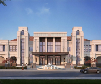 New Classical Style Appearance Of Commercial Building-ID:833494908