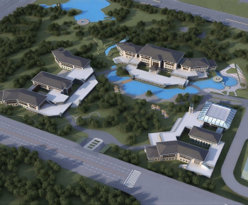 Modern Architectural Bird's-eye View Planning-ID:749032974